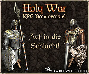 Holy War ist ein kostenloses Online-Rollenspiel. Einfach anmelden und im Browserspiel ohne Download in die Heiligen Schlachten ziehen.
Tauche ein in das bewegende Zeitalter der Heiligen Kriege. Übernimm die Rolle eines Ritters, Sarazenen oder Heiden und erobere das heilige Land. - zum Angebot hier klicken
